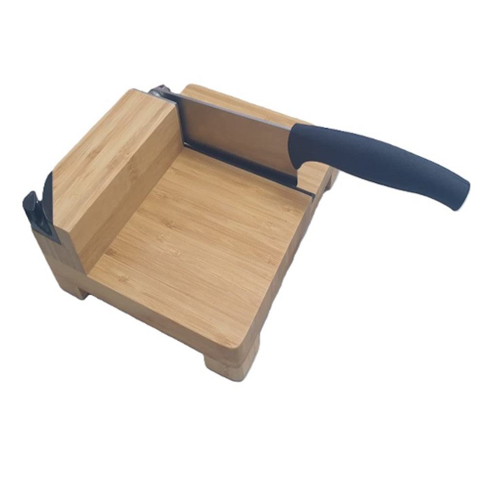 Ultra-tec Bamboo Biltong Slicer With Built In Carbide Knife Sharpener