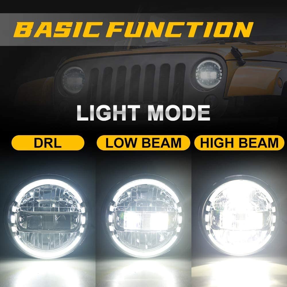 7" Jeep JK/JKU King Kong (JL Style) LED Head Lights