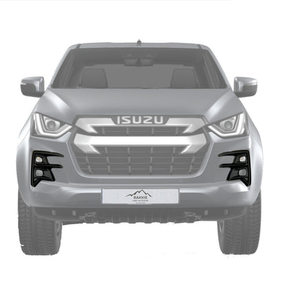 Isuzu DMAX 2022+ Fog Lamp Cover - Matte Black