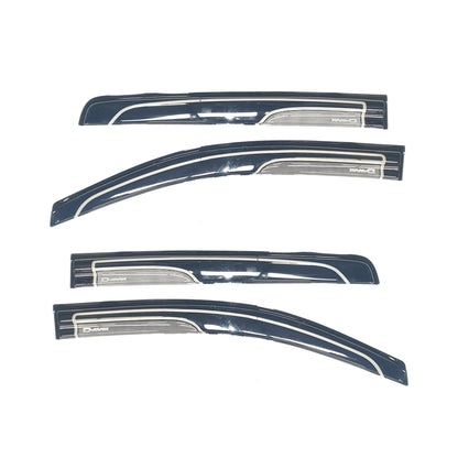 Isuzu DMAX 2012-2021 Double Cab Weather Guards,  with Logo - Black/White