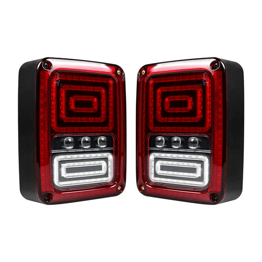 Jeep JK 2007-2018 LED Tail Lights (Snake Style) (CH)