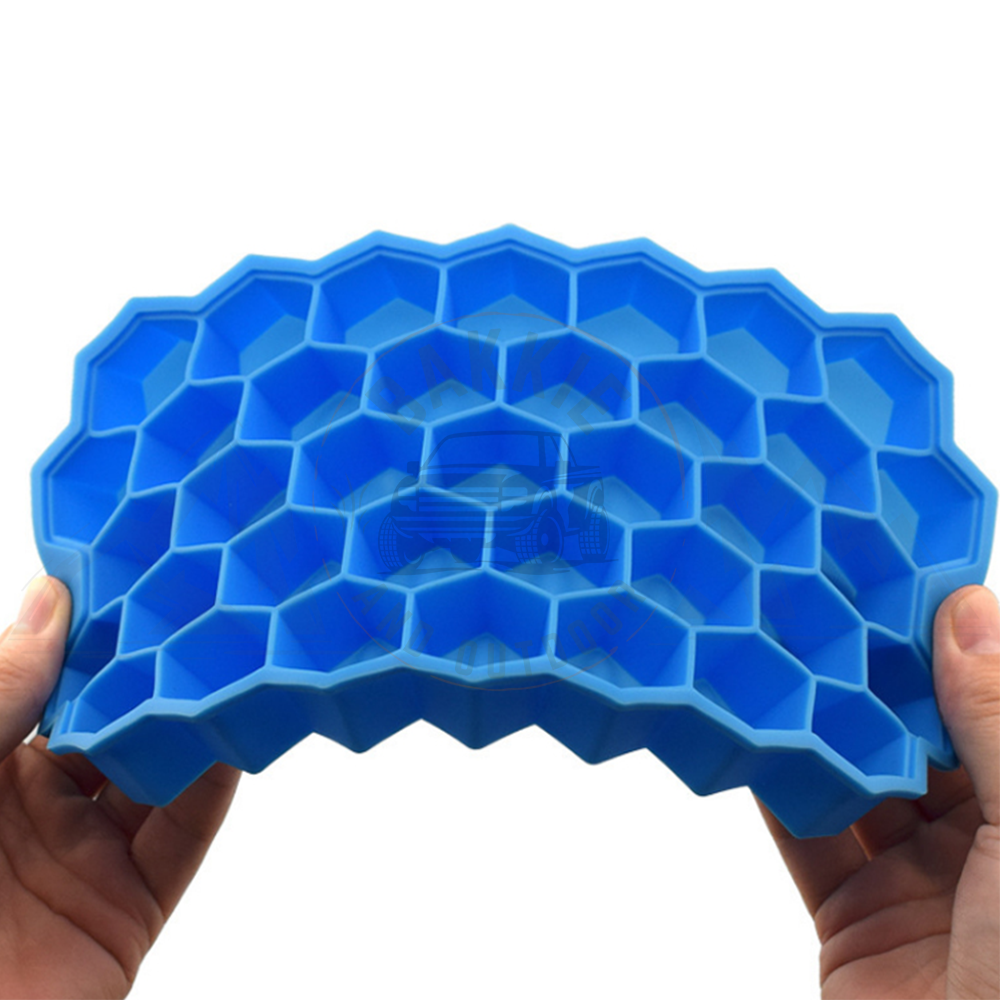 37 Grid Honeycomb Silicone Ice Tray with Lid