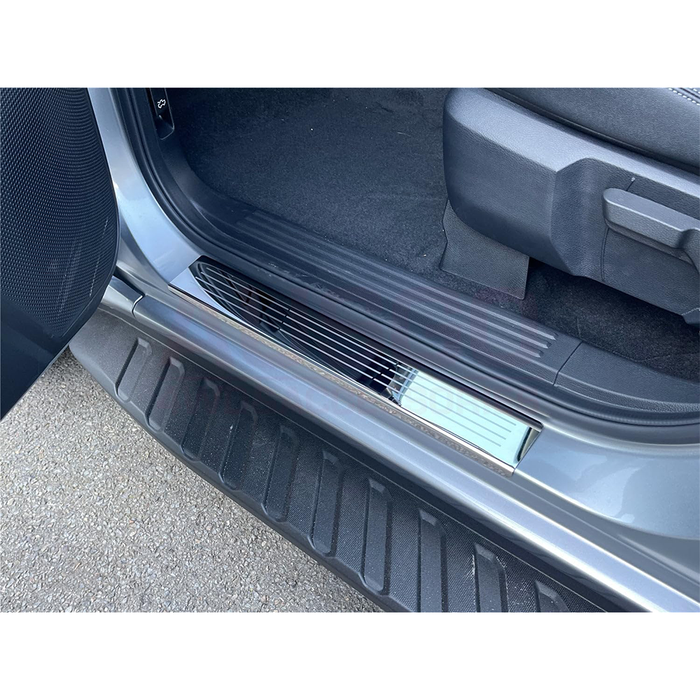 Ford Ranger 2012-2022 Stainless Steel Scuff Plates No Logo