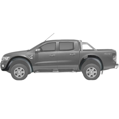 Ford Ranger 2012-2015 V2 Fender Flares, Smooth - Matte Black