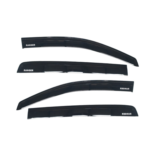Ford Ranger 2012-2022 Weather Guards , Double Cab - Black