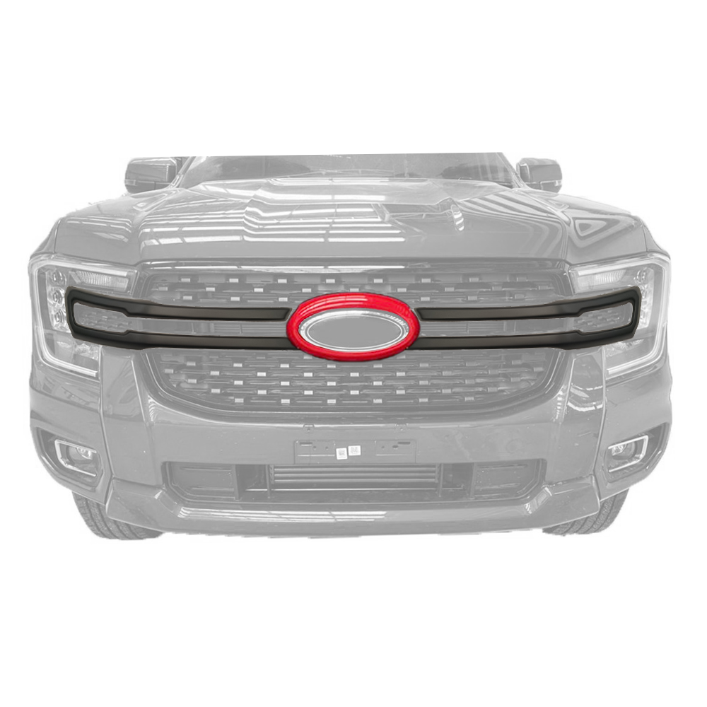 Ford Ranger 2023+ T9 Front Grill Trim M/B with Red (Thai)