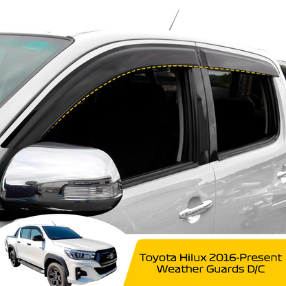 Toyota Hilux 2016-Present Weather Guards D/C