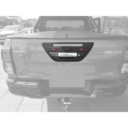 Toyota Hilux 2016-2024 Tail Gate Cover, With Camera - Matte Black