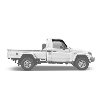 Toyota Landcruiser 70 Series Single Cab Weather Guards - Smoke