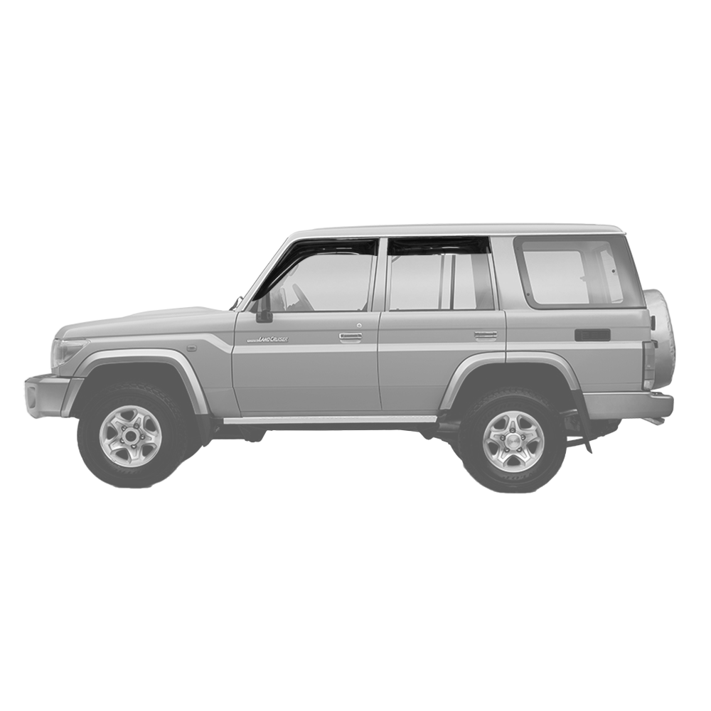 Toyota Landcruiser 70 Series Double Cab Weather Guards - Smoke