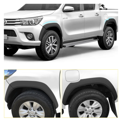 Toyota Hilux Revo 2016-2024 Fender Flares - Matte Black