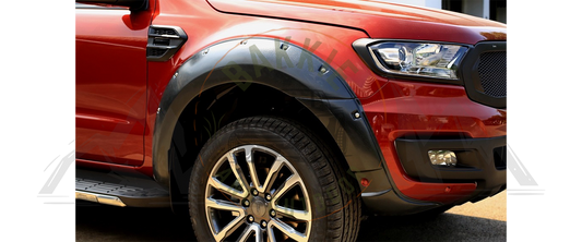 Ford Everest 2016+ V2 Fender Flare With Sensor Cut Orange Peel Matt Black