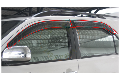 Toyota Fortuner 2005-2015 Weather Guards - Transparent Black