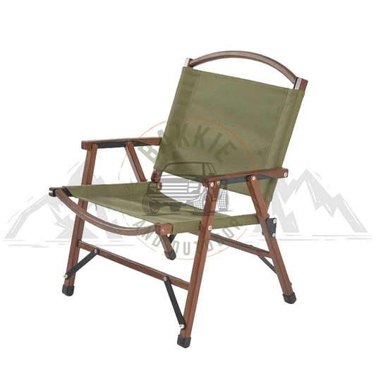 Wooden Folding Outdoor Kermit Camping Chair (Military Green)