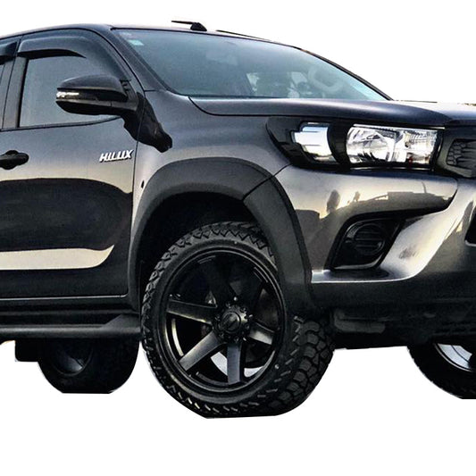 Toyota Hilux Revo 2016-2018 V1 Fender Flares Textured Wide Body Matt Black