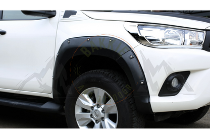 Toyota Hilux Revo 2020+ V7 Fender Flares with Studs - Orange Peel, Matte Black