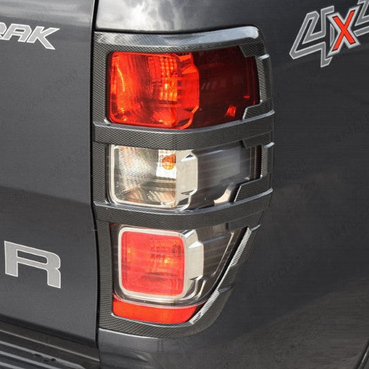 Ford Ranger 2 Bar Carbon Tail Light Cover 2012-2021