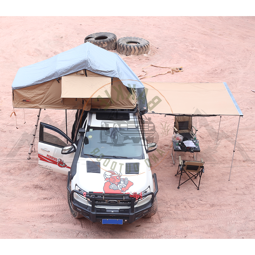 Roof Top Tent with Ladder Beige